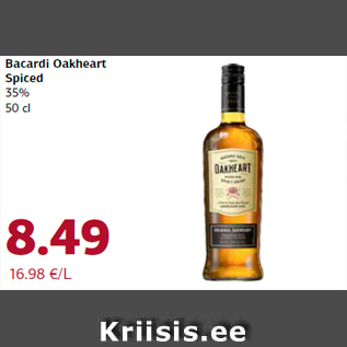 Allahindlus - Bacardi Oakheart Spiced