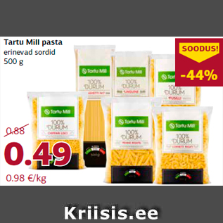 Allahindlus - Tartu Mill pasta