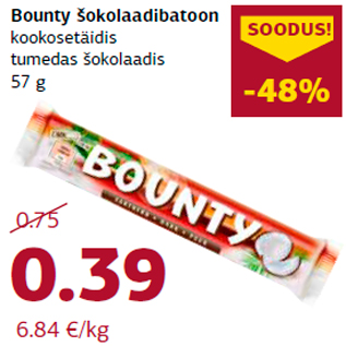 Allahindlus - Bounty šokolaadibatoon