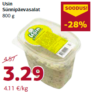 Allahindlus - Usin Sünnipäevasalat 800 g