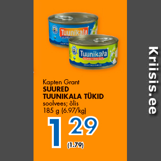 Allahindlus - Kapten Grant SUURED TUUNIKALA TÜKID