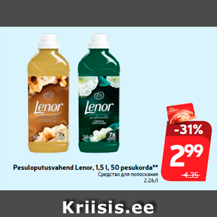 Allahindlus - Pesuloputusvahend Lenor, 1,5 l, 50 pesukorda**