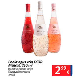 Allahindlus - Poolmagus vein D´OR Muscat, 750 ml