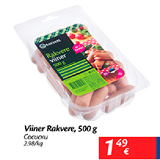 Allahindlus - Viiner Rakvere, 500 g