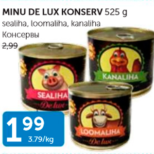 Allahindlus - MINU DE LUX KONSERV 525 G