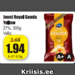 Allahindlus - Juust Royal Gouda Yellow