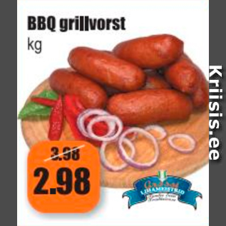 Allahindlus - BBQ grillvorst kg