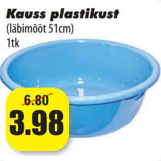 Allahindlus - Kauss plastikust (läbimõõt 51cm) 1tk