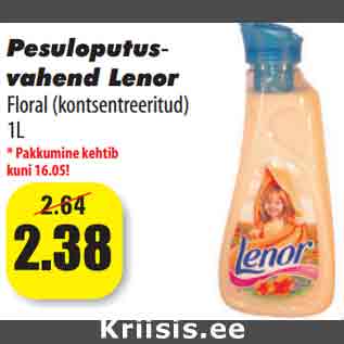 Allahindlus - Pesuloputusvahend Lenor Floral (kontsentreeritud) 1L