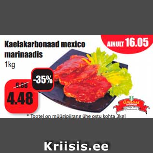 Allahindlus - Kaelakarbonaad mexico marinaadis 1kg