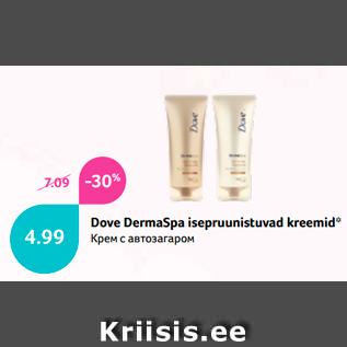 Allahindlus - Dove DermaSpa isepruunistuvad kreemid*