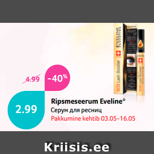 Allahindlus - Ripsmeseerum Eveline*