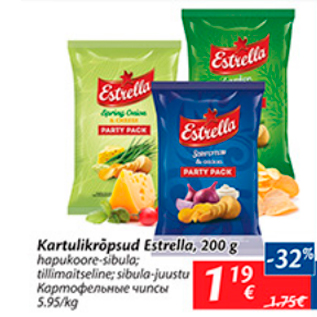 Allahindlus - Kartulikrõpsud Estrella, 200 g