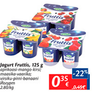 Allahindlus - Jogurt Fruttis, 125 g