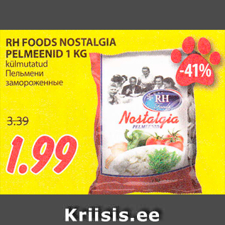 Allahindlus - RH FOODS NOSTALGIA PELMEENID 1 KG