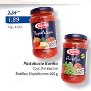 Allahindlus - Pastakaste Barilla