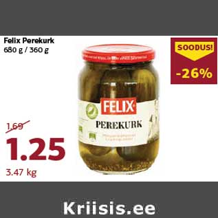 Allahindlus - Felix Perekurk 680 g / 360 g