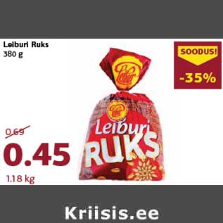 Allahindlus - Leiburi Ruks 380 g