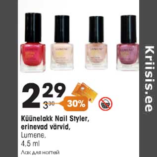 Allahindlus - Küünelakk Nail Styler,