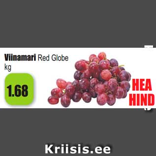 Allahindlus - Viinamari Red Globe kg