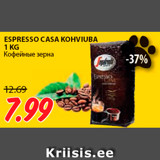 Allahindlus - ESPRESSO CASA KOHVIUBA 1 KG