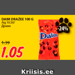 Allahindlus - DAIM DRAŽEE 100 G