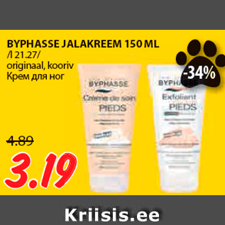 Allahindlus - BYPHASSE JALAKREEM 150 ML