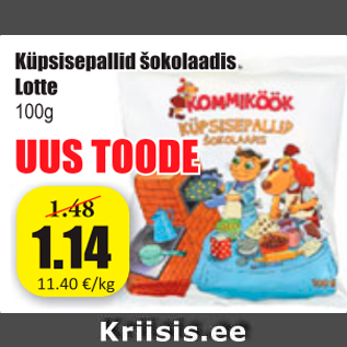 Allahindlus - Küpsisepallid šokolaadis Lotte 100 g