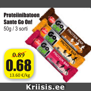 Allahindlus - Proteiinibatoon Sante Go On!