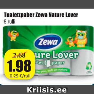 Allahindlus - Tualettpaber Zeva Nature Lover