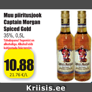 Allahindlus - Muu piiritusjook Captain Morgan Spiced Gold