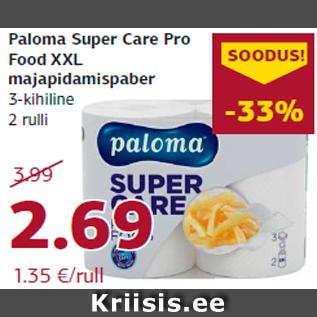 Allahindlus - Paloma Super Care Pro Food XXL majapidamispaber