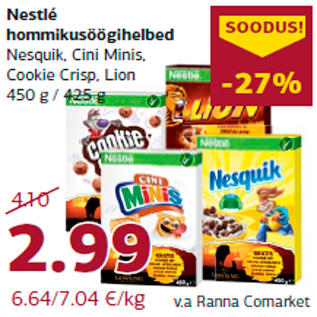 Allahindlus - Nestlé hommikusöögihelbed