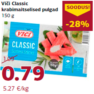 Allahindlus - Viči Classic krabimaitselised pulgad 150 g