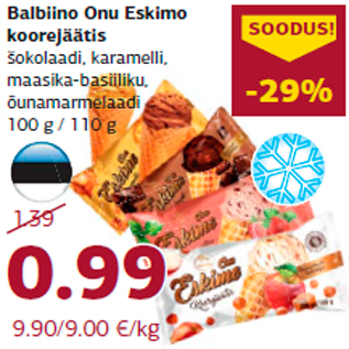 Allahindlus - Balbiino Onu Eskimo koorejäätis