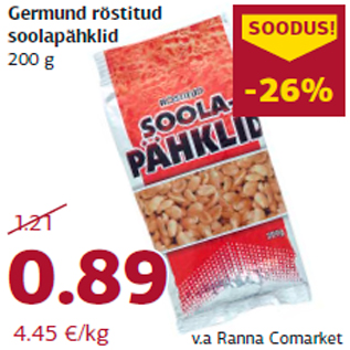 Allahindlus - Germund röstitud soolapähklid 200 g