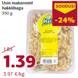 Allahindlus - Usin makaronid hakklihaga 350 g