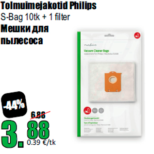 Allahindlus - Tolmuimejakotid Philips S-Bag 10tk + 1 filter