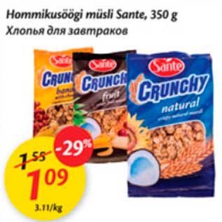 Allahindlus - Hommikusöögi müsli Sante