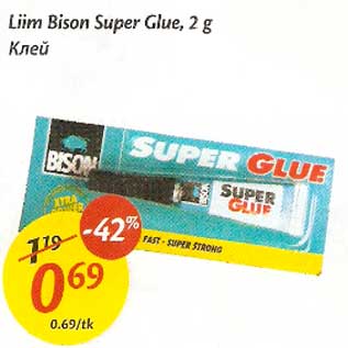 Allahindlus - Liim Bison Super Glue