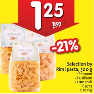 Allahindlus - Selection by Rimi pasta,