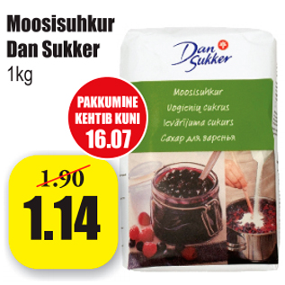 Allahindlus - Moosisuhkur Dan Sukker 1 kg