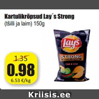 Allahindlus - Kartulikrõpsud Lay´s Strong