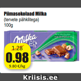 Allahindlus - Piimasokolaad Milka