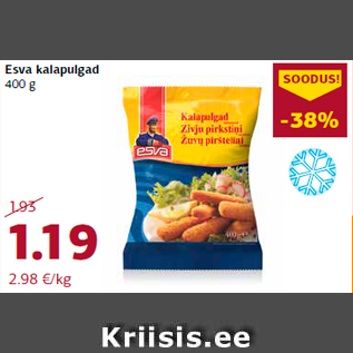 Allahindlus - Esva kalapulgad 400 g