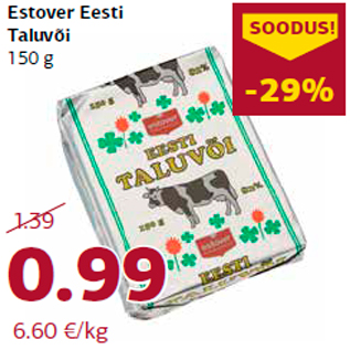 Allahindlus - Estover Eesti Taluvõi 150 g