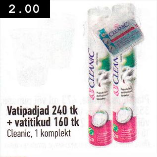 Allahindlus - Vatipadjad 240 tk + vatitikud 160 tk