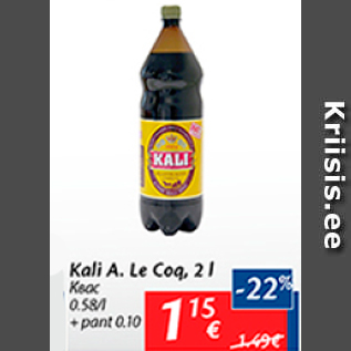 Allahindlus - Kali A.Le Coq, 2 l