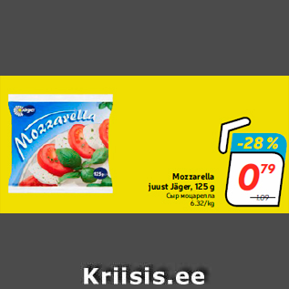 Allahindlus - Mozzarella juust Jäger, 125 g