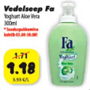 Allahindlus - Vedelseep Fa 300 ml